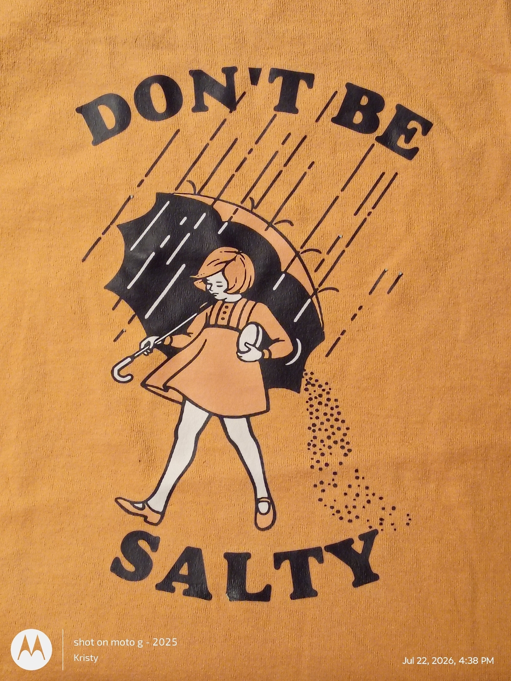 Fruit of the Loom Orange "Don't Be Salty" Graphic Tee